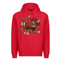 Red made with melanin always poppin Premium Hoodie - MaliasSmallBusiness