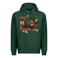 Sports Green made with melanin always poppin Premium Hoodie - MaliasSmallBusiness