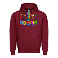 Burgundy we are all human Zipper Hoodie - Zillion Design Studio