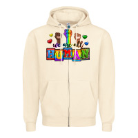 Sandshell we are all human Zipper Hoodie - Zillion Design Studio