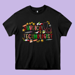 Surgical Technologist Heavy Core Tee Designed By Cowhidedigitalart