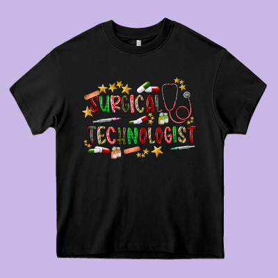 Surgical Technologist Heavy Core Tee Designed By Cowhidedigitalart
