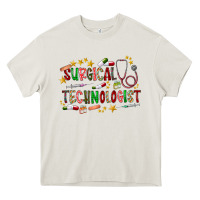 Cream Surgical Technologist Heavy Core Tee - CowhideDigitalArt