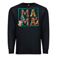 Black american football mama Premium Sweatshirt - Jasminsmagicworld
