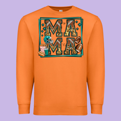 American Football Mama Premium Sweatshirt Designed By Jasminsmagicworld