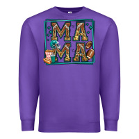 Purple american football mama Premium Sweatshirt - Jasminsmagicworld
