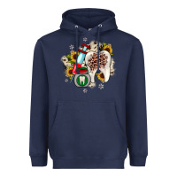 Navy Christmas dental sunflower Heavyweight Hoodie - JahusDesignShop