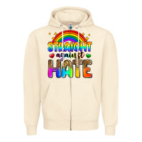Sandshell straight against hate Zipper Hoodie - Zillion Design Studio