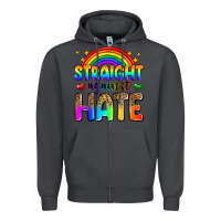 Smoke straight against hate Zipper Hoodie - Zillion Design Studio