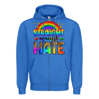 True Royal straight against hate Zipper Hoodie - Zillion Design Studio