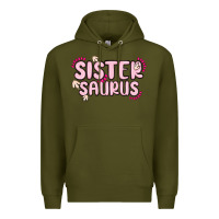Army Green sister saurus Premium Hoodie - MaliasSmallBusiness