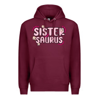 Burgundy sister saurus Premium Hoodie - MaliasSmallBusiness