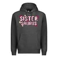 Charcoal Heather sister saurus Premium Hoodie - MaliasSmallBusiness