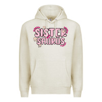 Oatmeal Heather sister saurus Premium Hoodie - MaliasSmallBusiness