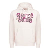 Pale Pink sister saurus Premium Hoodie - MaliasSmallBusiness