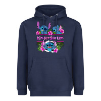 Navy preview flower stitch kindergarten Heavyweight Hoodie - AdoDesignShop