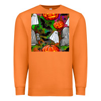 Carrot halloween ghost and headstone seamless pattern Premium Sweatshirt - BundleAndBundleShop