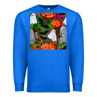 True Royal halloween ghost and headstone seamless pattern Premium Sweatshirt - BundleAndBundleShop