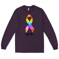 Plum pride ribbon Long Sleeve Tee - texasbilliewilder