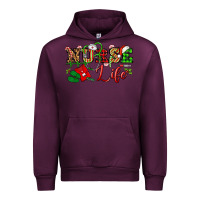 Mauve Wine nurse life christmas Urban Hoodie - NancyCooperArtShop