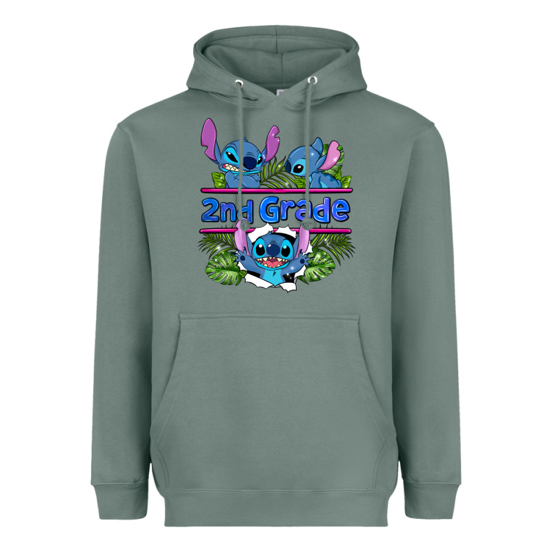 Preview Flower Stitch 2nd Grade Heavyweight Hoodie by AdoDesignShop | Teevron