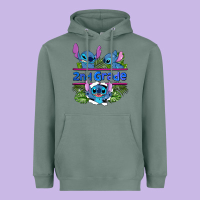 Preview Flower Stitch 2nd Grade Heavyweight Hoodie Designed By Adodesignshop