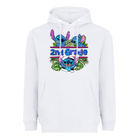 White preview flower stitch 2nd grade Heavyweight Hoodie - AdoDesignShop