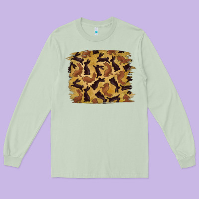 Long Sleeve Tee Bunny Pattern