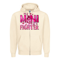 Sandshell My Mini Is a Fighter with Ribbon Zipper Hoodie - texasbilliewilder