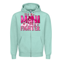 Seafoam My Mini Is a Fighter with Ribbon Zipper Hoodie - texasbilliewilder