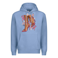 Colony Blue cancer high heels Premium Hoodie - MaliasSmallBusiness