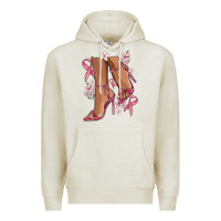 Oatmeal Heather cancer high heels Premium Hoodie - MaliasSmallBusiness