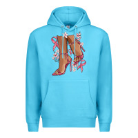 Ocean Blue cancer high heels Premium Hoodie - MaliasSmallBusiness
