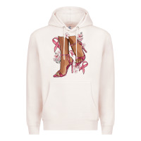 Pale Pink cancer high heels Premium Hoodie - MaliasSmallBusiness