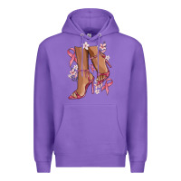 Purple cancer high heels Premium Hoodie - MaliasSmallBusiness
