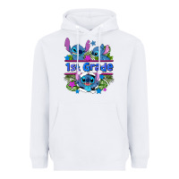 White preview flower stitch 1st grade Heavyweight Hoodie - AdoDesignShop