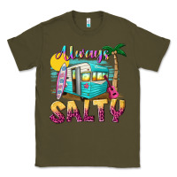 Army Green always salty with caravan Classic Tee - texasbilliewilder