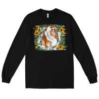 Black Bunny With Flower Leopard Long Sleeve Tee - RanaPortraitStore