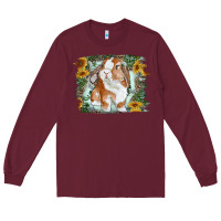 Burgundy Bunny With Flower Leopard Long Sleeve Tee - RanaPortraitStore