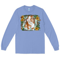 Colony Blue Bunny With Flower Leopard Long Sleeve Tee - RanaPortraitStore