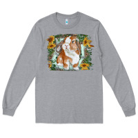 Heather Grey Bunny With Flower Leopard Long Sleeve Tee - RanaPortraitStore