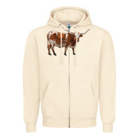 Sandshell longhorn Zipper Hoodie - RanaPortraitStore