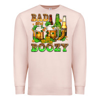 Pale Pink bad and boozy with beer Premium Sweatshirt - AdoDesignShop