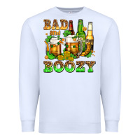 White bad and boozy with beer Premium Sweatshirt - AdoDesignShop