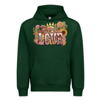 Forest Green love horse western floral Urban Hoodie - NancyCooperArtShop