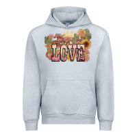 Heather Grey love horse western floral Urban Hoodie - NancyCooperArtShop