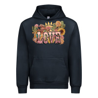 Navy love horse western floral Urban Hoodie - NancyCooperArtShop