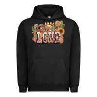 Pigment Black love horse western floral Urban Hoodie - NancyCooperArtShop