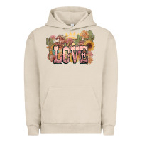 Pigment French Oak love horse western floral Urban Hoodie - NancyCooperArtShop