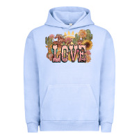 Pigment Grape Ice love horse western floral Urban Hoodie - NancyCooperArtShop